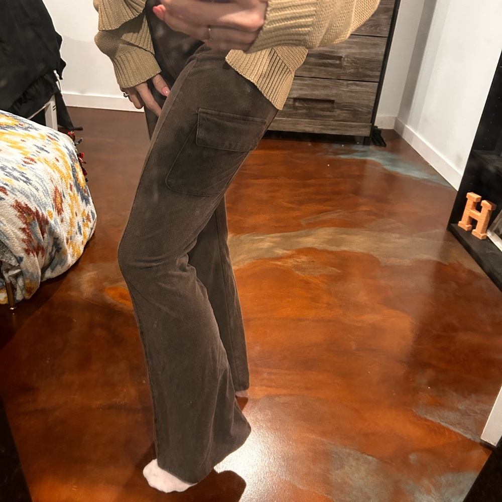 Brown Flared Leggings Women